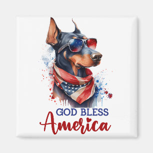 Imã Cachorro Patriota - Doberman