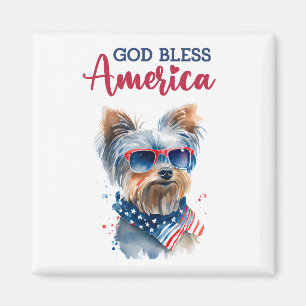 Imã Cachorro Patriota-Yorkie
