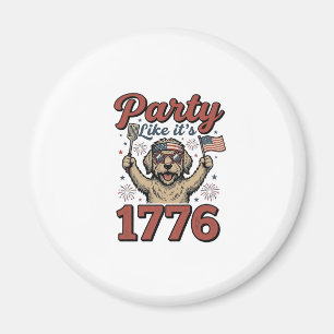 Imã Cachorro Patriótico Festa Como Se Fosse 1776 Camis