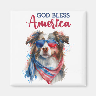 Imã Cachorro Patriótico-Pastor Australiano
