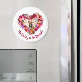 Imã Cachorro Personalizado, Gato, Coração de Rosa de D