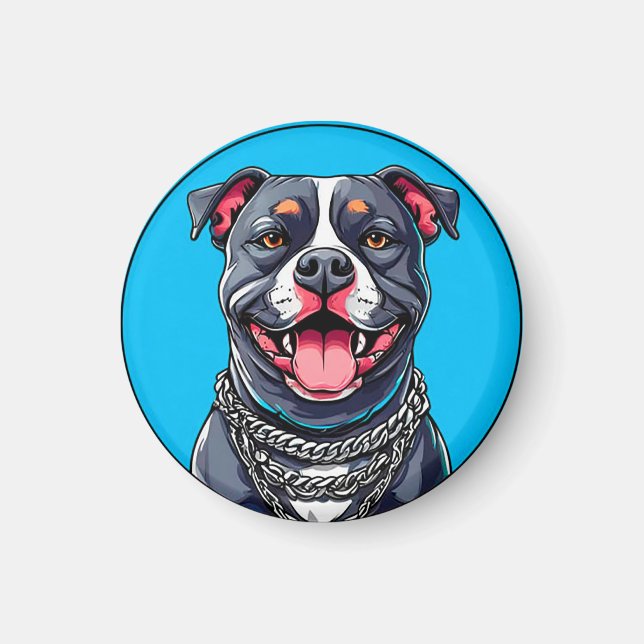 Imã Cachorro Pitbull (Frente)
