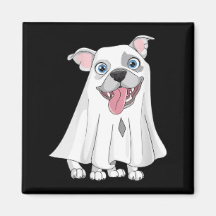 Imã Cachorro Pitbull Feminino Vestindo um Fantasia de