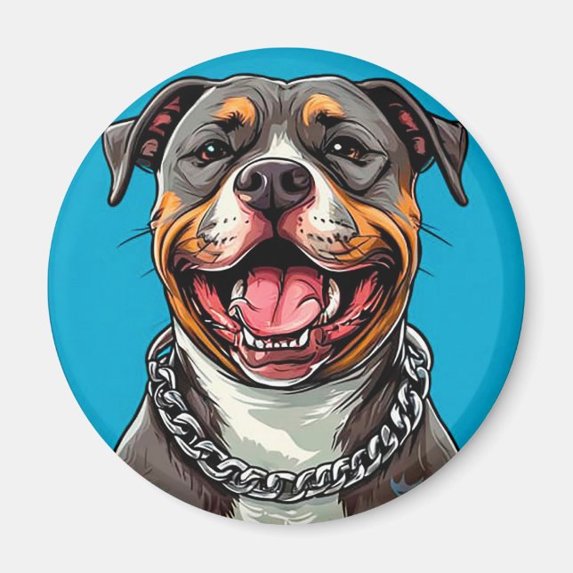 Imã Cachorro Pitbull fofo (Frente)