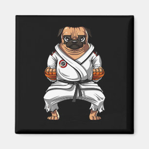 Imã Cachorro Pug Karatê Artes Marciais Kickboxing Jiu 