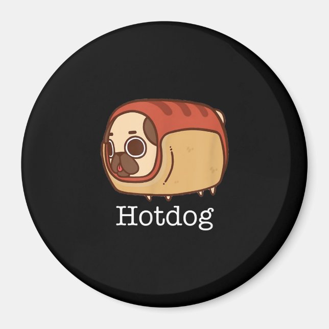 Imã Cachorro-quente bonito | Adorável Cachorro Lover (Frente)