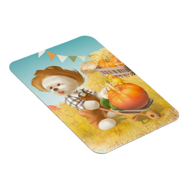 Ímã Cachorro-quente com abóbora (Lado Direito)