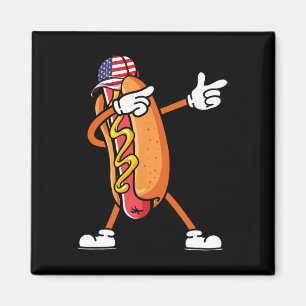 Imã Cachorro Quente de 4 de Julho Bandeira da América 
