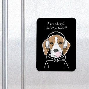 Ímã Cachorro Refrigerado com Bubblegum Cute Engraçado 