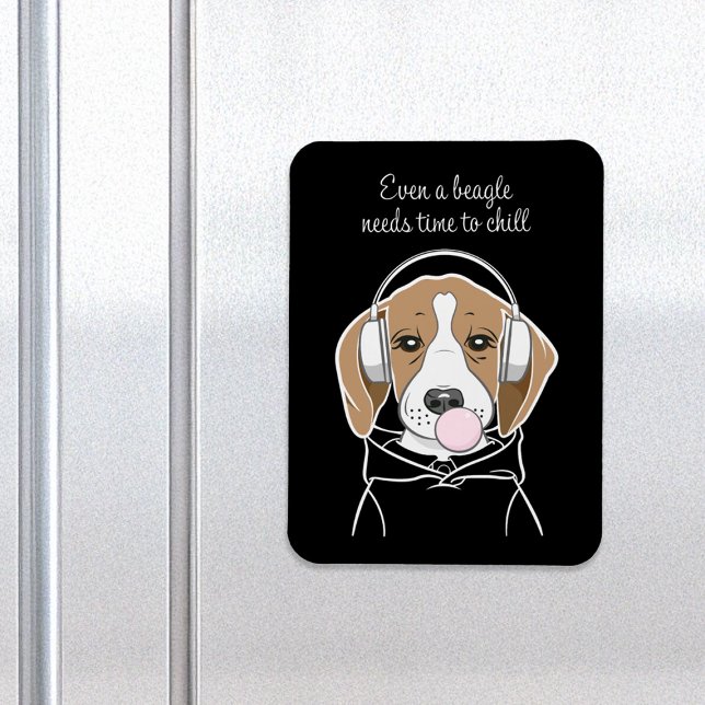 Ímã Cachorro Refrigerado com Bubblegum Cute Engraçado  (Criador carregado)
