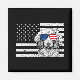 Imã Cachorro Salsicha Dachshund 4 De Julho Bandeira Am