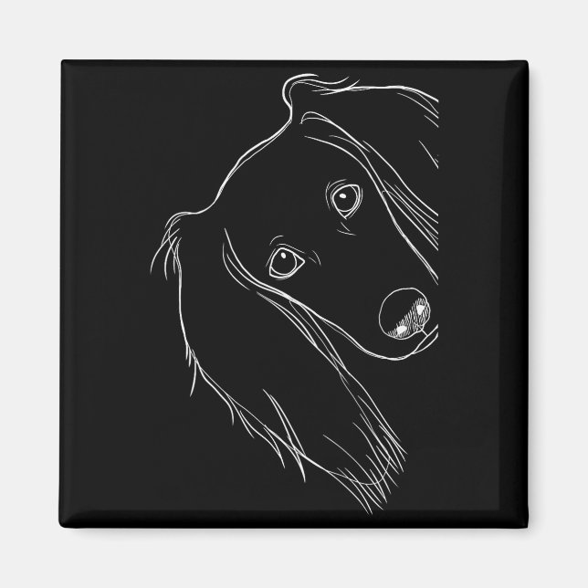 Imã Cachorro Saluki Surpreso Engraçado (Frente)
