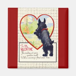 Imã Cachorro Scottie Valentine Terrier Escocês
