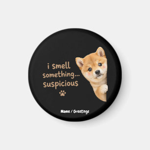 Imã Cachorro Shiba Inu Fofinho Citação de Cheiro Engra