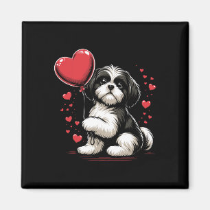 Imã Cachorro Shih Tzu no Dia dos Namorados Dono de Cac