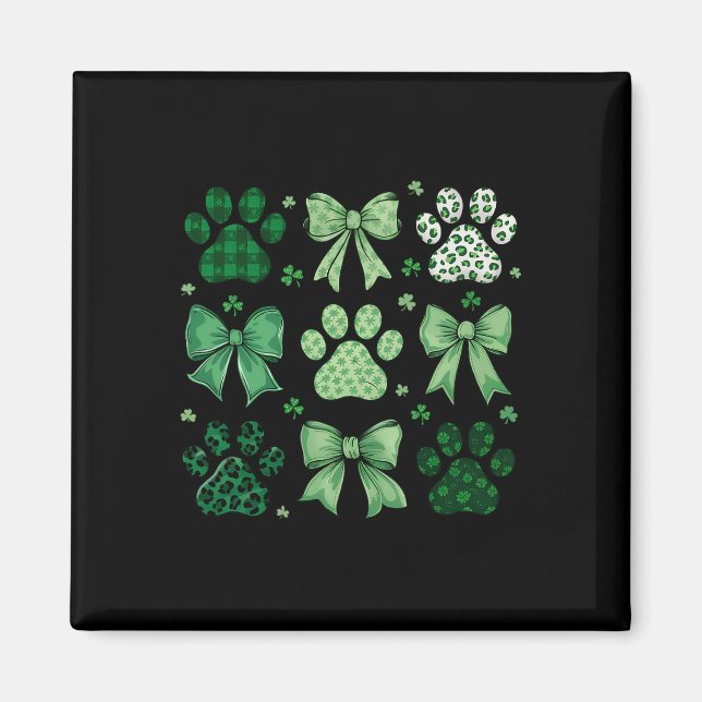 Imã Cachorro St Patricks Coquette Pata Paddy's Irlandê (Frente)