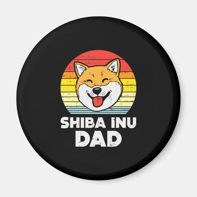 Imã Cachorro Sunset e akita | Bonito Cão Presente (Frente)