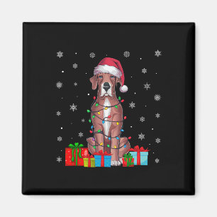 Imã Cachorro Ugly Xmas Luz Santa Hera Grande Cachorro