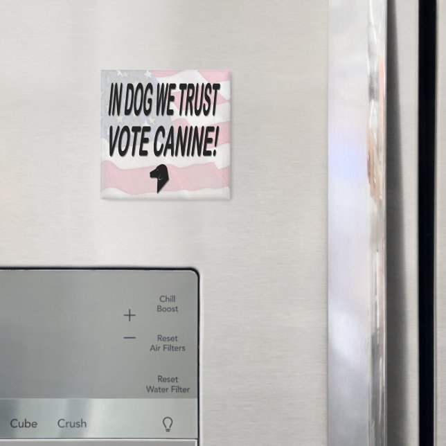 Imã Cachorro Voto com Bandeira Americana (In Situ (Fridge))