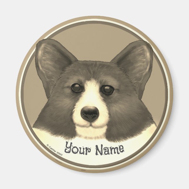 Imã Cachorro Welsh Corgi (Frente)