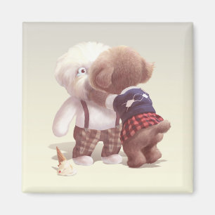 Imã Cachorros Bonitos Abrindo