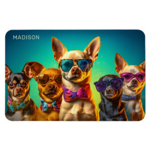 Ímã Cachorros Engraçados com Nome Personalizado
