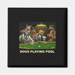 Imã Cachorros Jogando Arte Piscina Cachorros Cachorros