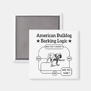 Imã Cachorros Lógicos de Barking do Bulldog Americano 