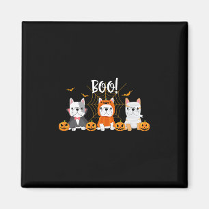 Imã Cachorros Pug de Halloween Fofos Amantes de Bulldo