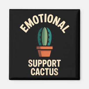 Imã Cacto de Suporte Emocional Suculenta Divertida Rou