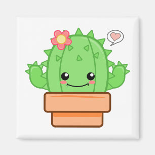 Imã Cacto Kawaii