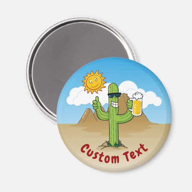 Imã Cactus com Cerveja (Front/Back)