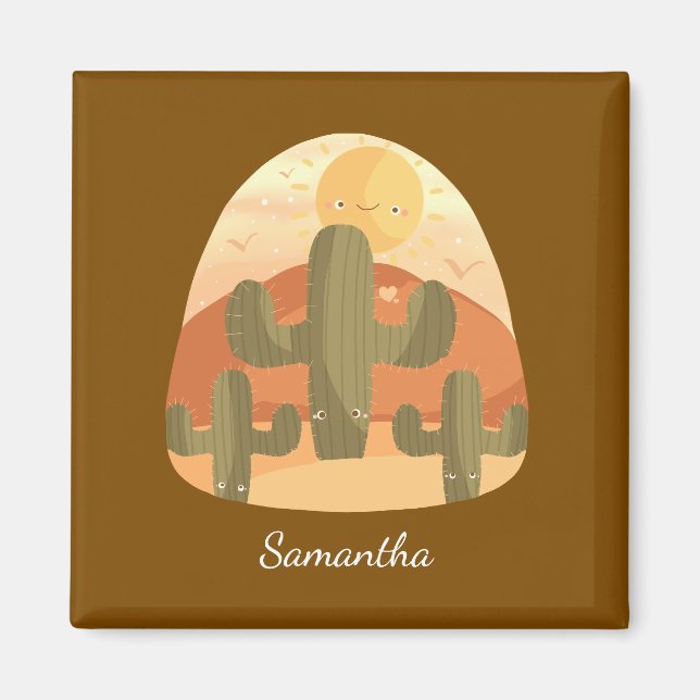 Imã Cactus Desert With Sun (Frente)