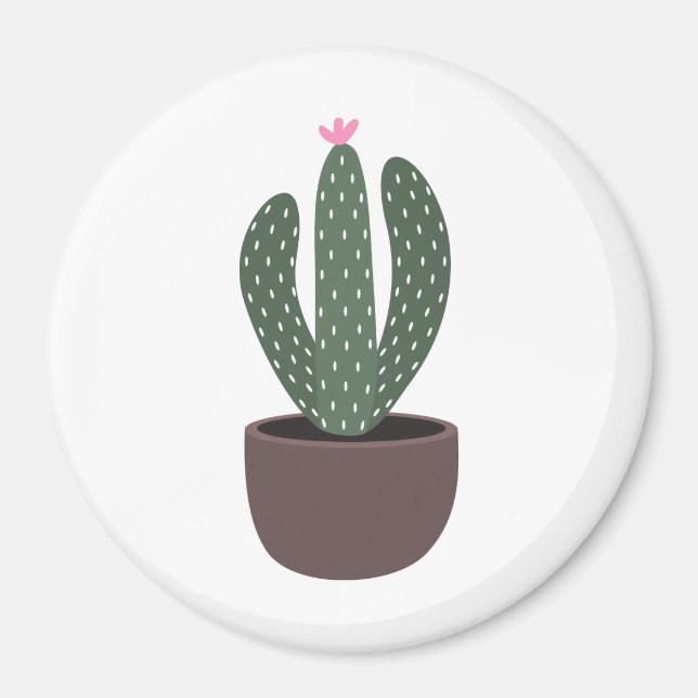Imã Cactus no pote (Frente)