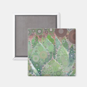 Imã Cactus Photo Art Green Pink Brown Desert Divertido