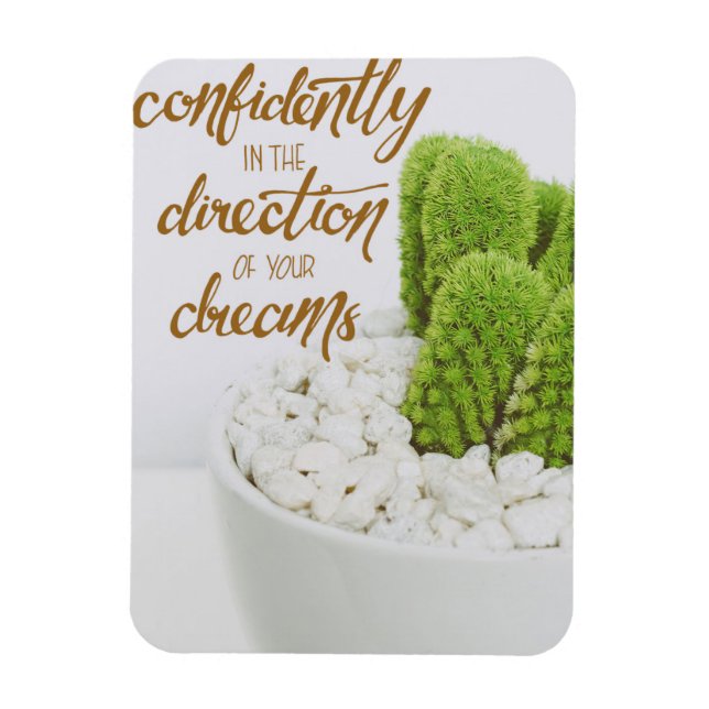 Ímã Cactus Vá com Confiança (Vertical)