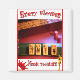 Imã Cada flor de Mahjong precisa a umidade!