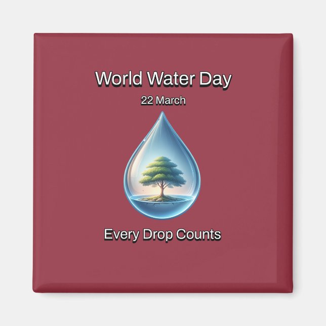 Imã Cada Largura Conta. Dia Mundial da Água. (Frente)