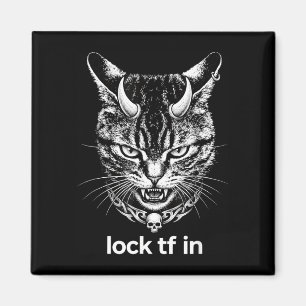 Imã Cadeado engraçado tf em gato gráfico motivacional 