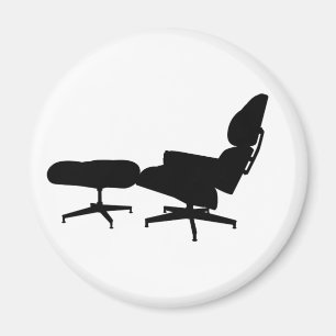 Imã Cadeira de sala de estar de Eames & ímã do otoma