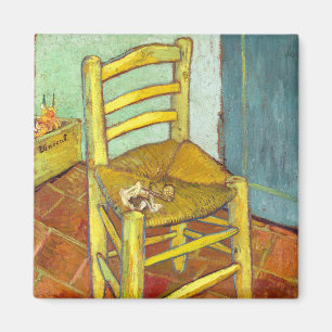 Imã Cadeira de Vincent Van Gogh com cachimbo