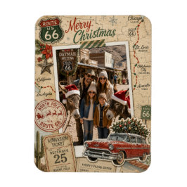 Ímã Caderno de Fotos Personalizado da Rota 66 Vintage