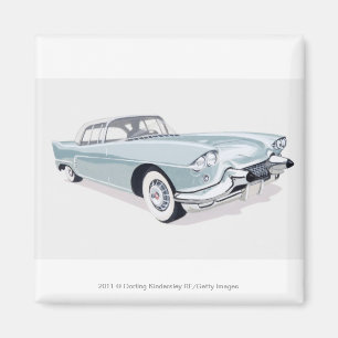 Imã cadillac de 1957 com silhueta de dentro de conduto