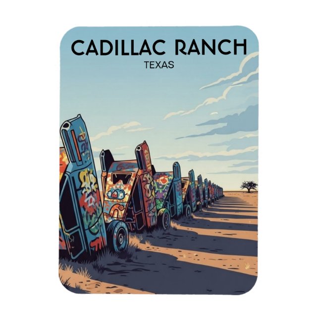 Ímã Cadillac Ranch Texas Viagem (Vertical)