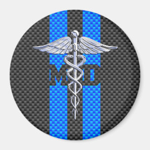 Imã Caduceus do médico DM na decoração da fibra do