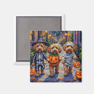 Imã Cães Cockapoo Fantasiados de Halloween