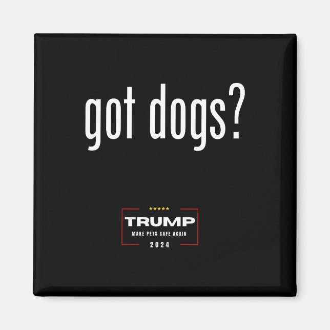 Imã Cães Comendo Os Gatos De Cães - Trump Faz Animais  (Frente)