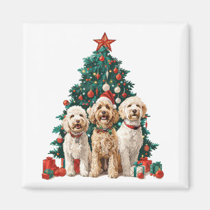 Imã Cães de Goldendoodle de Natal