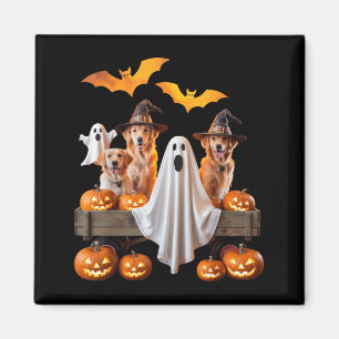 Imã Cães de Halloween com Abóboras e Morcegos para Ani