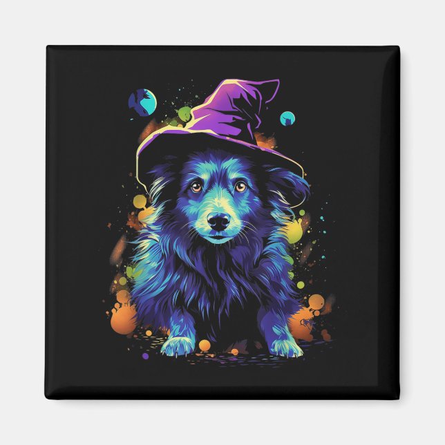 Imã Cães de Halloween Westi Caminhada de Cães de Hallo (Frente)